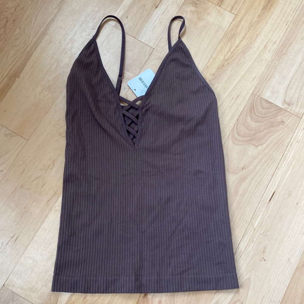 Free People brown tank - NWT!